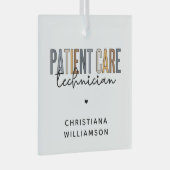 Ornement En Verre Technicien en soins aux patients sur mesure Cadeau (Avant droite)