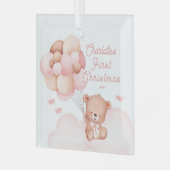 Ornement En Verre Teddy Bear Baby's First Christmas (Avant gauche)