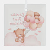 Ornement En Verre Teddy Bear Baby's First Christmas (Verso)
