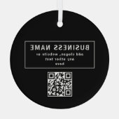 Ornement En Verre Télécharger le code QR ou le logo | Noir moderne (Verso)
