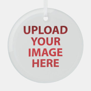 Ornement En Verre Téléchargez l'image de votre amour Photo Logo