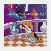 Ornement En Verre Télescope pour chien (Verso)