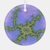 Ornement En Verre Tempête électrique violette Abstraite fractale (Recto)