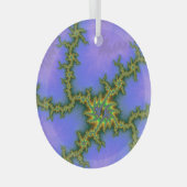 Ornement En Verre Tempête électrique violette Abstraite fractale (Avant droite)