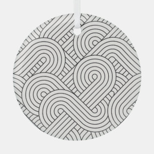 Ornement En Verre Tendance Abstraite : Cercles colorés sans couture