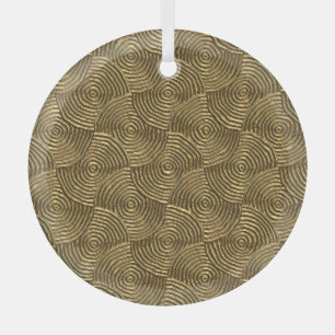 Ornement En Verre Texture Cercle d'or : Abstrait sans joint.