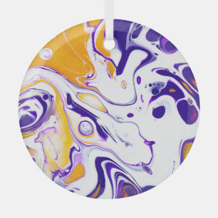 Ornement En Verre Texture d'art fluide : peintures tourbillonnantes.