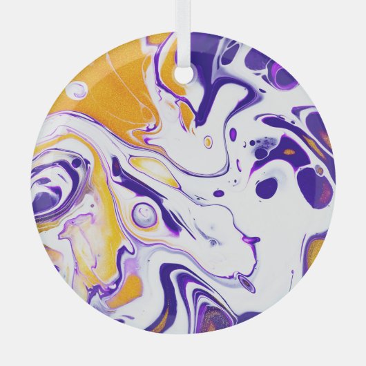 Ornement En Verre Texture d'art fluide : peintures tourbillonnantes. (Recto)