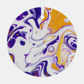 Ornement En Verre Texture d'art fluide : peintures tourbillonnantes. (Verso)