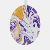 Ornement En Verre Texture d'art fluide : peintures tourbillonnantes. (Avant droite)