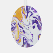 Ornement En Verre Texture d'art fluide : peintures tourbillonnantes. (Avant gauche)