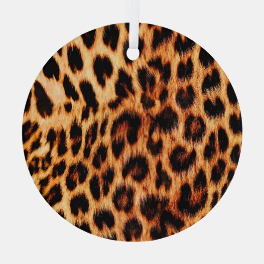 Ornement En Verre Texture léopard, motif sans couture d'animal afric (Verso)