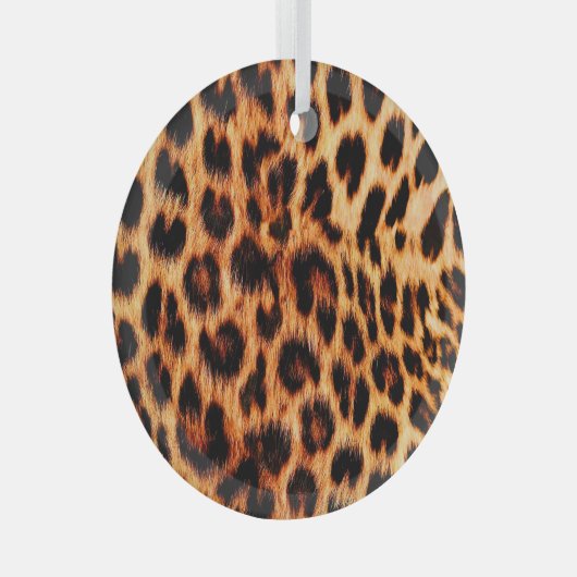 Ornement En Verre Texture léopard, motif sans couture d'animal afric (Avant droite)