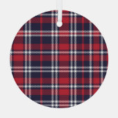 Ornement En Verre Texture plaquée asymétrique de la Marine Rouge (Verso)