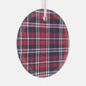 Ornement En Verre Texture plaquée asymétrique de la Marine Rouge (Avant droite)