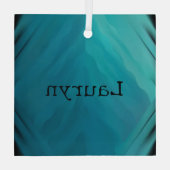 Ornement En Verre texture turquoise en verre (Verso)