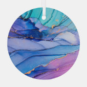 Ornement En Verre Textures fluides, art abstrait de luxe. (Verso)