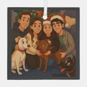 Ornement En Verre The pack at Christmas  (Verso)