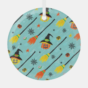 Ornement En Verre Thème Halloween Witchen sans couture
