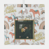 Ornement En Verre Thème photo de Holiday Boho (Recto)