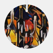 Ornement En Verre Thèmes du vin : Bouteilles et raisins (Verso)