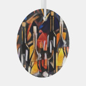 Ornement En Verre Thèmes du vin : Bouteilles et raisins (Avant droite)