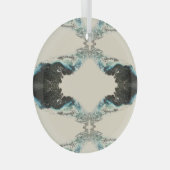 Ornement En Verre Tidal Echoes — Abstract Fluid Ink Pattern (Avant droite)