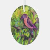 Ornement En Verre Toucane rose (Avant gauche)