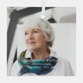 Ornement En Verre Toujours dans nos coeurs | Mémorial photo (Verso)