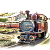 ORNEMENT EN VERRE TRAIN À VAPEUR