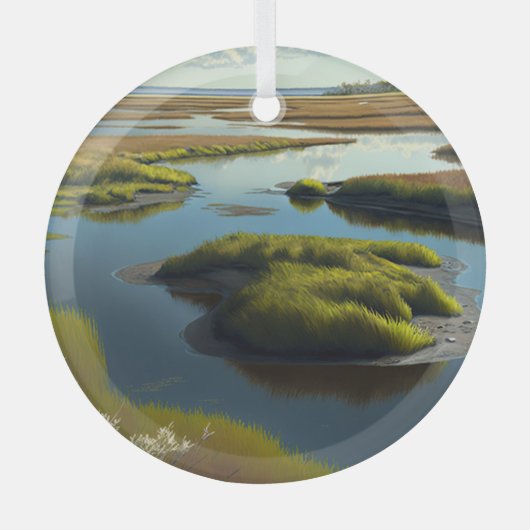 Ornement En Verre Tranquillité Côtière (Recto)