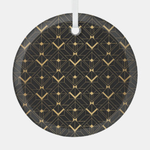 Ornement En Verre Triangle Art Déco : Motif de luxe.