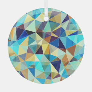 Ornement En Verre Triangles géométriques : Motif Abstrait coloré