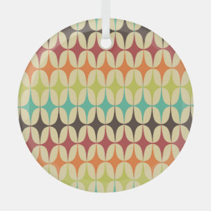 Ornement En Verre Triangles Rétro : Motif Géométrique Rétro