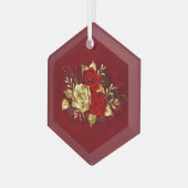 Ornement En Verre Trois Roses de bijoux (Avant gauche)