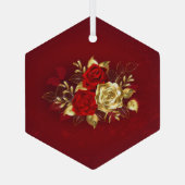 Ornement En Verre Trois Roses de bijoux (Verso)