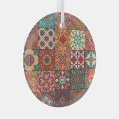 Ornement En Verre Tuiles portugaises : Talavera Style Azulejo. (Avant droite)