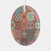 Ornement En Verre Tuiles portugaises : Talavera Style Azulejo. (Avant gauche)