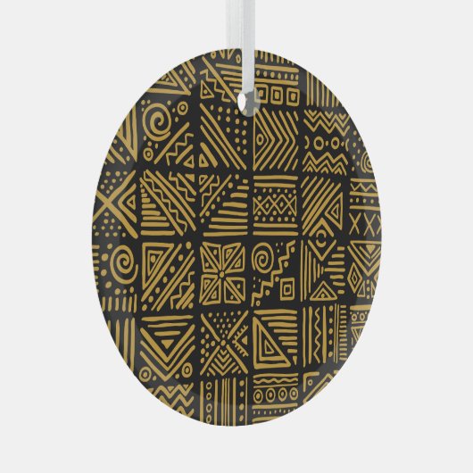 Ornement En Verre Un clash africain : une tribu ethnique sans coutur (Avant droite)