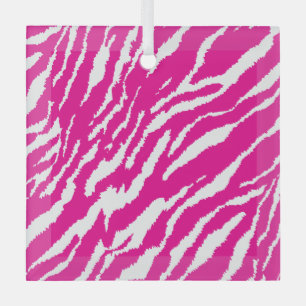 Ornement En Verre Un motif floral complexe en rose et blanc, art