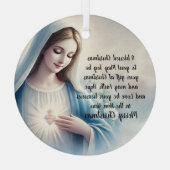 Ornement En Verre Un Noël béni avec la Vierge Marie (Verso)