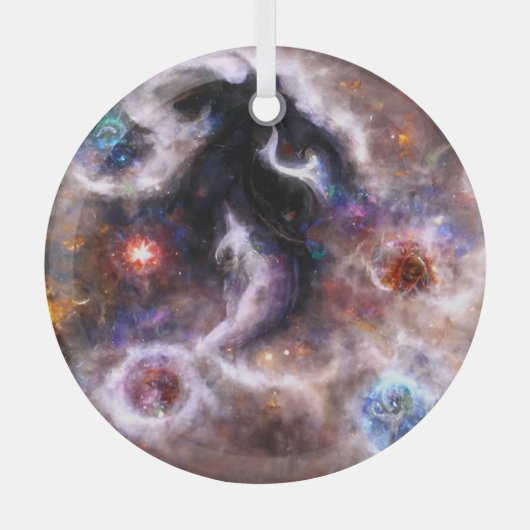 Ornement En Verre Une Nebula galactique Abstraite captivante (Recto)