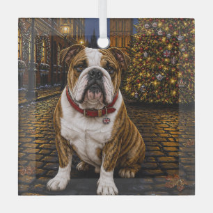 Ornement En Verre Vacances Bouledogue