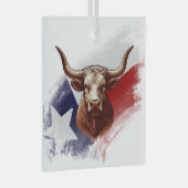 Ornement En Verre Vache longhorne du Texas (Avant droite)