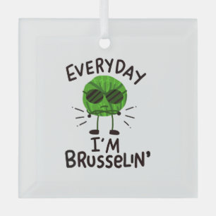 Ornement En Verre Vegan Brussels Sprouts