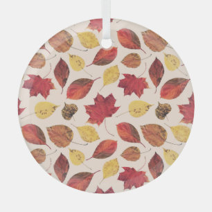 Ornement En Verre Véritable photo feuille, unique motif sans couture
