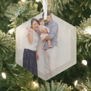 Ornement En Verre Verre Hexagone Photo de Promotion de Marque