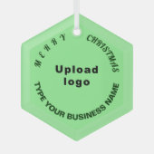 Ornement En Verre Verre vert clair de Noël d'affaires (Recto)