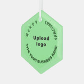 Ornement En Verre Verre vert clair de Noël d'affaires (Avant gauche)