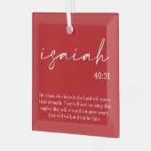 Ornement en verre Verse Bible de Noël (Avant gauche)